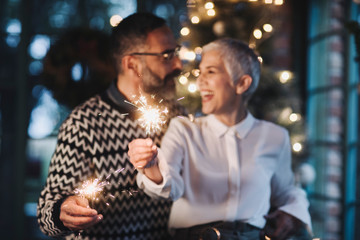 Couple Celebrating Christmas