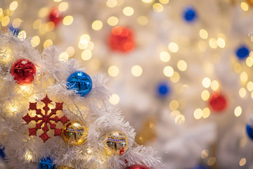 Christmas background  decoration with lighting and gift box