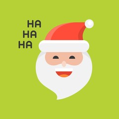 Cute Santa Claus emoticon vector, flat design