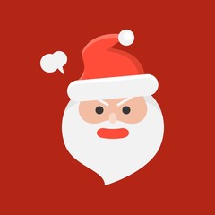 Cute Santa Claus emoticon vector, flat design