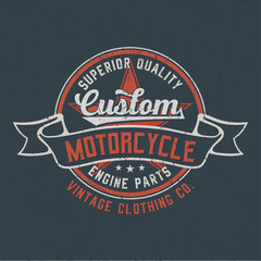 Custom Motorcycle Engine Parts - Tee Design For Printing