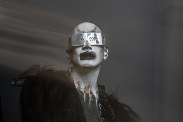 Techno Goth Fashion Portrait