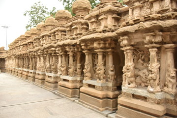 Fototapeta na wymiar Kanchi Kailasanathar Temple,Kanchipuram, Tamil Nadu 