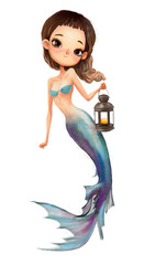 cute cartoon mermaid © cofeee
