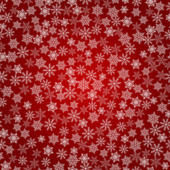 Naklejka na ściany i meble Winter snowflakes background, seamless pattern