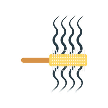 yellow hairbrush styling wavy black hair clip art preview