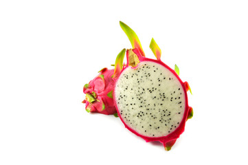 fresh dragon fruit isolated red pitaya dragon tropical fruit