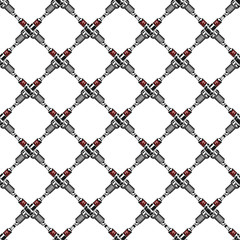 Spark plugs Pattern. Garage Seamless symbols. Stock mechanic wallpaper illustration isolated on white background