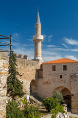 Fototapeta na wymiar Medieval Ottoman fortress in Cesme, Turkey