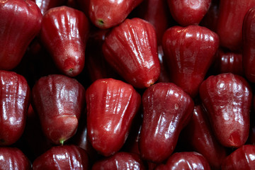 Attractive street food wax apple in the ancient city of Chiang Mai, the weekend night market

