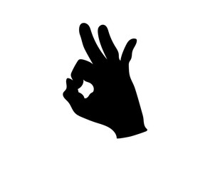 Obraz premium ok hand sign. Ok icon vector.
