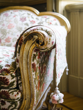 Shabby Gold Decor Of Old Armchair