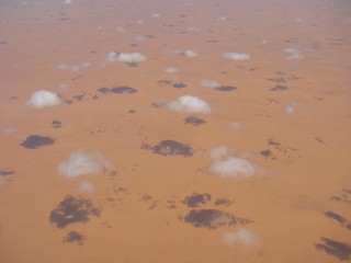 Clouds drifting across the Sahara Desert