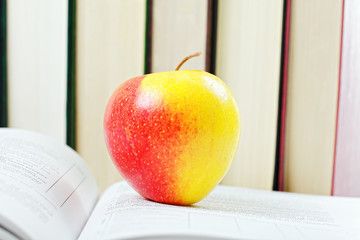 Big apple on book