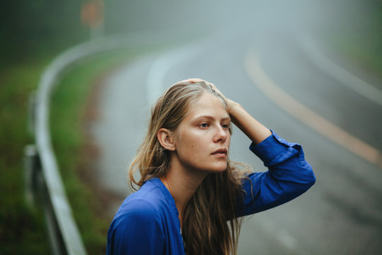 Foggy road