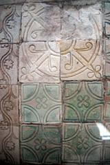 Chapel St. Odile (Ottilienkapelle) in Plochingen with artistic formed interior, crucifix, altar and historic floor tiles