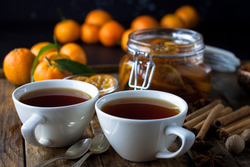 tangarine marmalade jam. dark food photo style