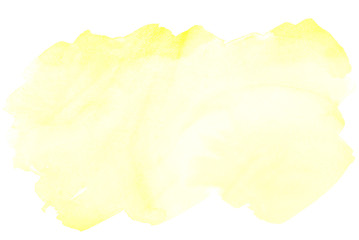 Light yellow abstract stain of paint stain isolated on paper.Textured Design Element mockup