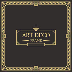 Art deco border and frame template.