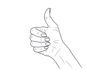 sketch illustration - women's hand.