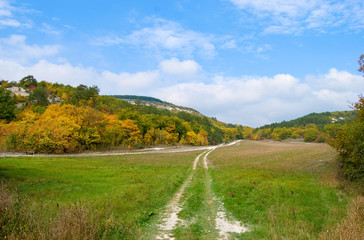 road in the countryside