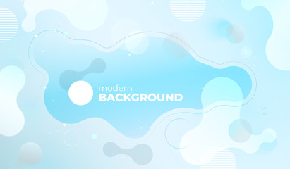 Colorful geometric background design. Blue fluid shapes composition with trendy gradients. Eps10 vector.