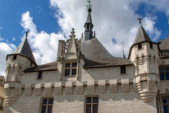 Saumur. Enceinte de l'hôtel de ville, 1596, monument historique. Maine et Loire. Pays de Loire. France