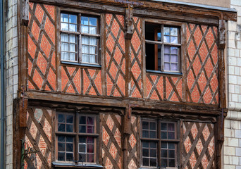 Saumur. Maisons à colombages . Maine et Loire, Pays de Loire, france