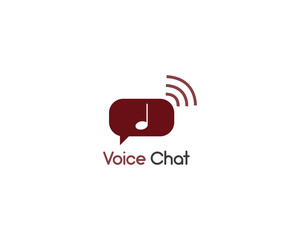 Voice chat concept with music note