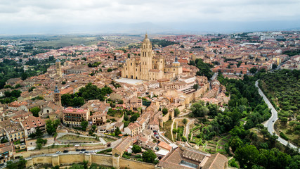 Vista aerea de Segovia, España