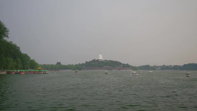 Beihai Park in the center of Beijing. China.