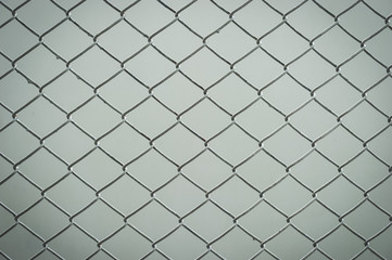 Metal wire fence protection chainlink background