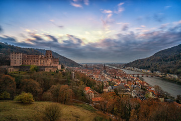 Fototapeta na wymiar Heidelberg am Abend