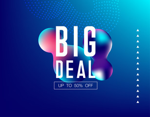 colorful trendy sale banner background template