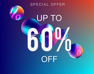 colorful trendy sale banner background template