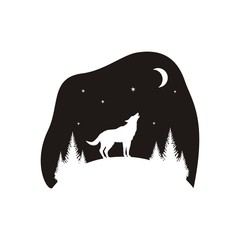 Волк ночью воет на луну