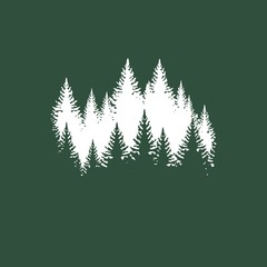 Силуэт леса