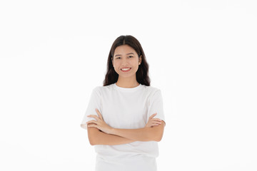 Portrait of young asian woman.