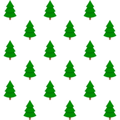 Holiday background seamless, xmas green tree