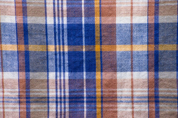 Textile texture of the checkered shirt, background