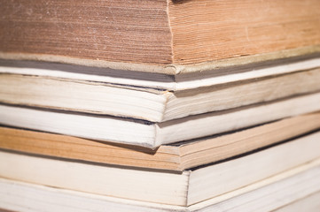 Stack of old books, background