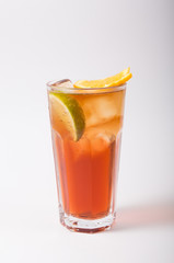 Alcohol cocktail drink on a white background