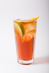 Alcohol cocktail drink on a white background