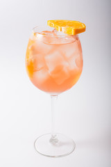 Alcohol cocktail drink on a white background