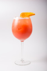 Alcohol cocktail drink on a white background