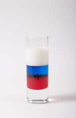 Alcohol glass shot on a white background