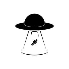 Simple web icon in vector: UFOs
