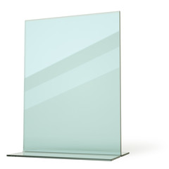 Blank glass paper table holder