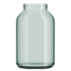 Empty opened glass side view