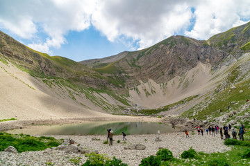 Lago di Pilato nel parco nazionale dei monti Sibillini